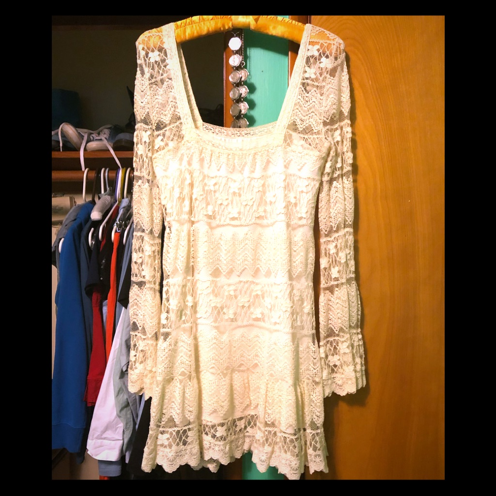 Lace Cream Dress-Kimchi Blue